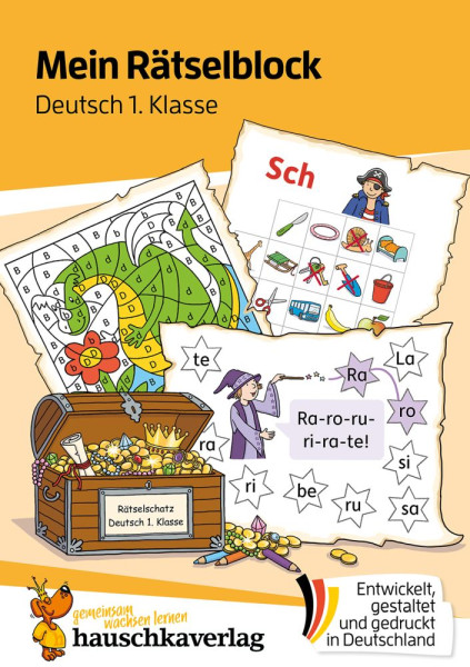 Hauschka Verlag | Mein Rätselblock Deutsch 1. Klasse | Walther, Stefanie