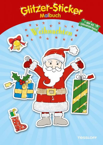 Tessloff | Glitzer-Sticker-Malbuch. Weihnachten.