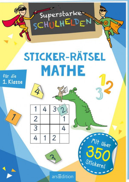 arsEdition | Superstarke Schulhelden - Sticker-Rätsel Mathe