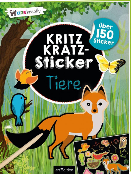 arsEdition | Kritzkratz-Sticker Tiere
