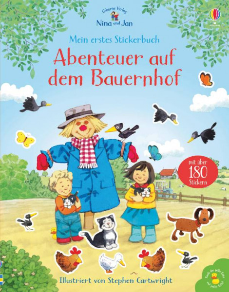 Usborne | Nina und Jan - Mein erstes Stickerbuch: Abenteuer auf dem Bauernhof