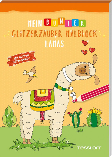 Tessloff Verlag Ragnar Tessloff GmbH & Co. KG | Mein bunter Glitzerzauber-Malblock. Lamas. Mit bunte