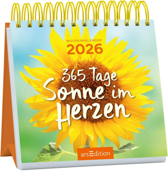 arsEdition | Mini-Wochenkalender 365 Tage Sonne im Herzen 2026 | 