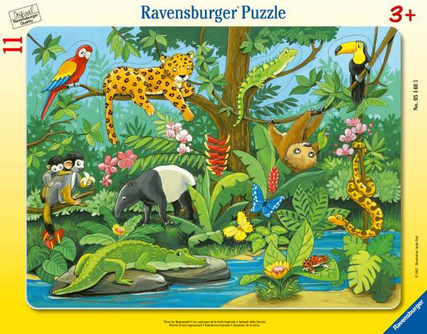 Ravensburger Puzzle | Tiere im Regenwald | 11 Teile