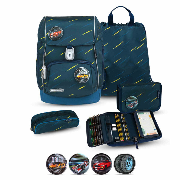 Belmil | Comfy Plus Premium Schulranzen Set 5-teilig "Orion Blue" | 405-73/P/S/37