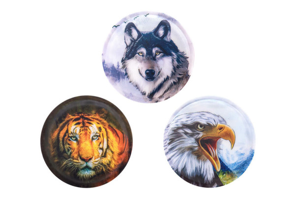 Belmil | Patches mit Klettverschluss Set 3-teilig- kompatibel mit Schulranzen Classy Plus/Smarty/Motion "Wolf" | 336/B6/65