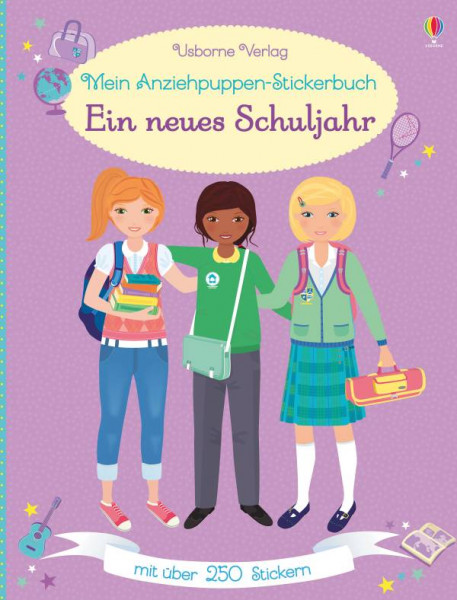 Usborne | Mein Anziehpuppen-Stickerbuch: Ein neues Schuljahr