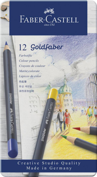 Faber Castell | Farbstift perm. Goldfaber 12er-Metalletui