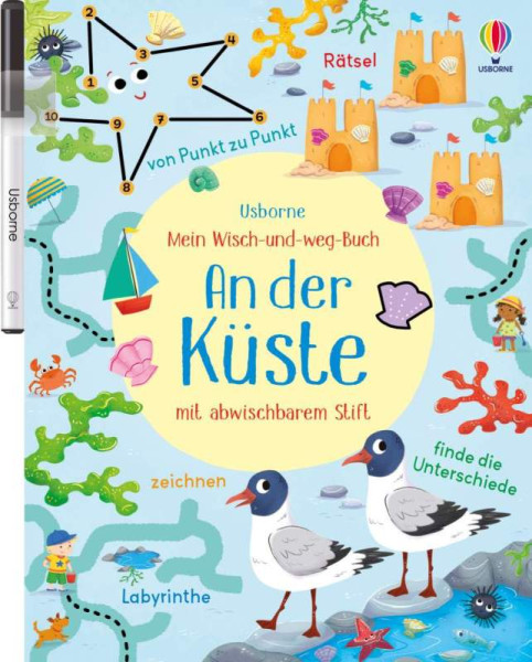 Usborne | Mein Wisch-und-weg-Buch: An der Küste | Robson, Kirsteen