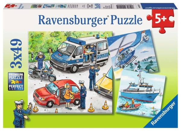 Ravensburger Puzzles | Polizeieinsatz | 3x49 Teile