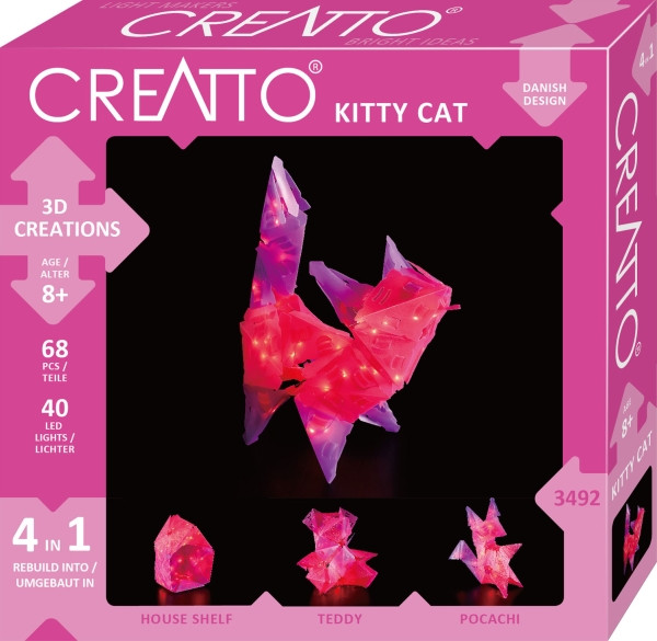 Creatto | Leuchtfigur | 3D Design-Deckenleuchte | Katze