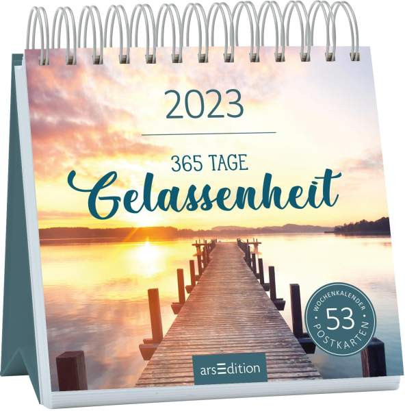arsEdition | Postkartenkalender 365 Tage Gelassenheit 2023 | 