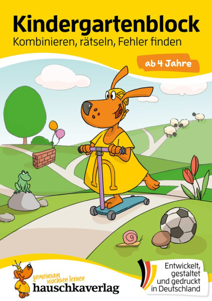 Hauschka Verlag | Kindergartenblock ab 4 Jahre - Kombinieren, rätseln, Fehler finden | Maier, Ulrike