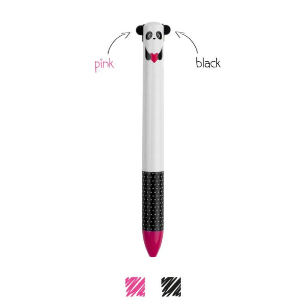 Legami | CLICK&CLACK TWO COLOR PEN- PANDA | CLICK0024