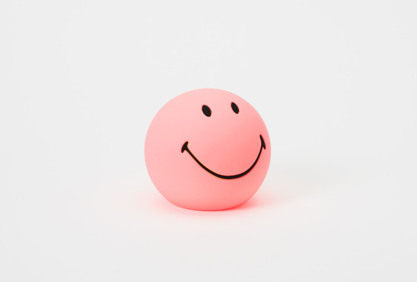 Mr Maria Smiley Lampe: LED Kinderlicht in Pink | German-Toys
