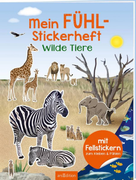 arsEdition | Mein Fühl-Stickerheft - Wilde Tiere