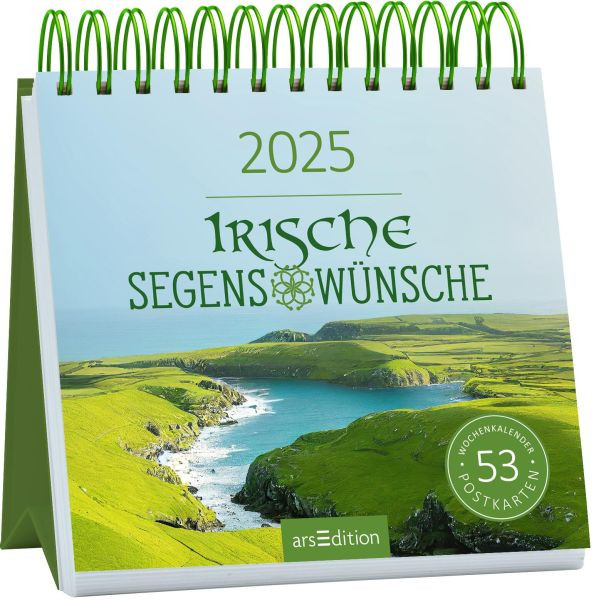 arsEdition | Postkartenkalender Irische Segenswünsche 2025 |