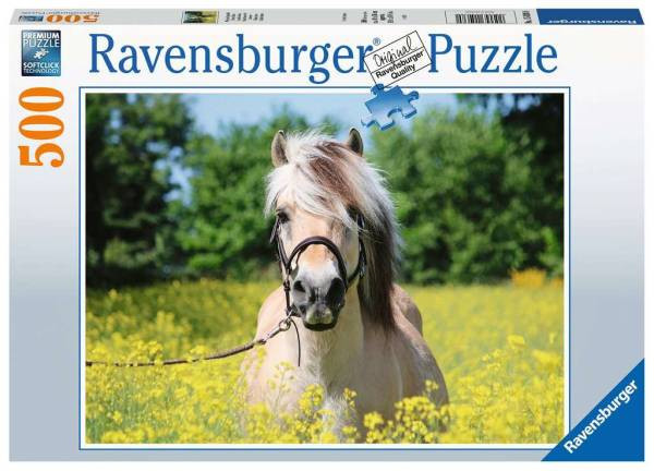 Ravensburger Puzzle | Pferd im Rapsfeld | 500 Teile