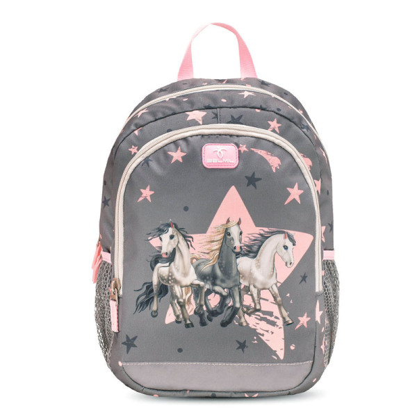 Belmil | Kiddy Plus Kindergartenrucksack "Star Horses" für 3-6 Jährige Kinder mit Brustgurt | 305-4/A/15