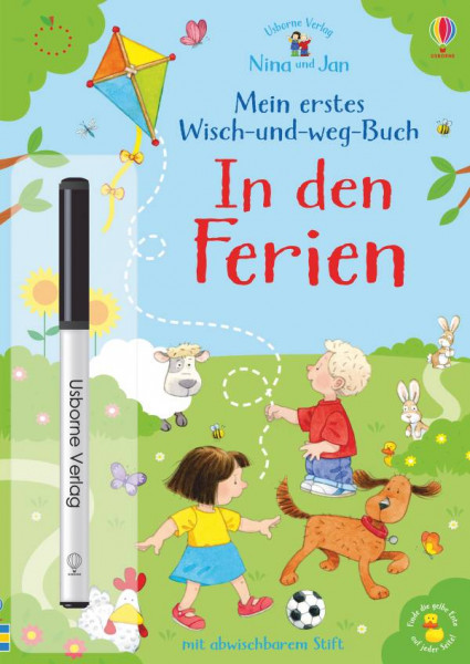 Usborne | Nina und Jan - Mein erstes Wisch-und-weg-Buch: In den Ferien