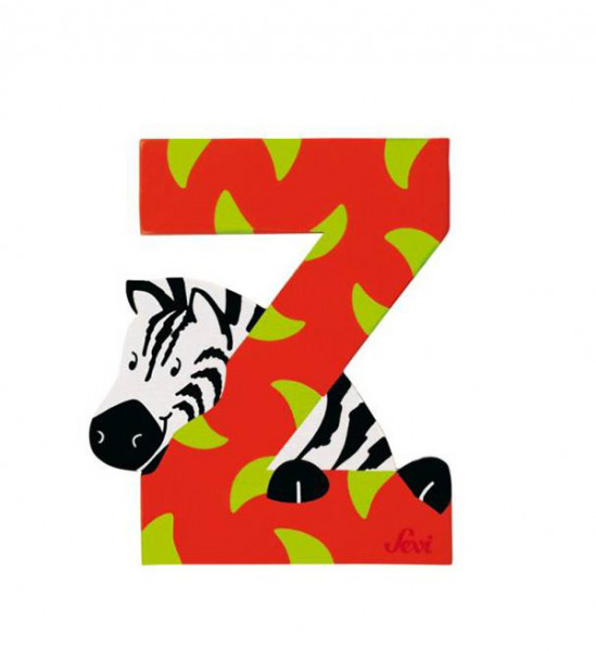 Sevi | Buchstabe Tiere | Z | Zebra | Orange