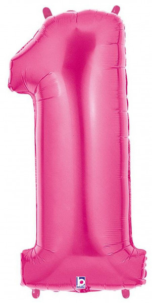 Karaloon | Folienballon | Zahl 1 | pink