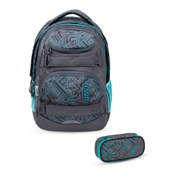 Belmil | Wave Infinity Move Schulrucksack Set 2 tlg. "Chaos Lagoon" | 338-92/ASET-1/21