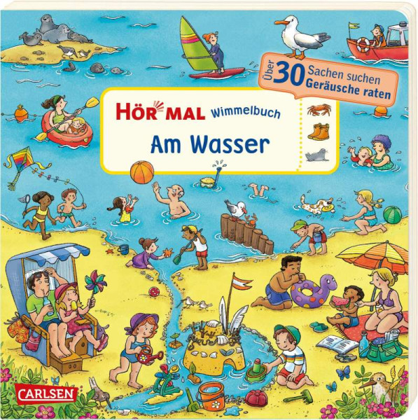 Carlsen | Hör mal (Soundbuch): Wimmelbuch: Am Wasser | Hofmann, Julia
