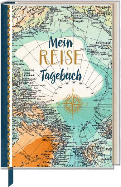 Coppenrath | Eintragbuch mit Sammeltasche - Mein Reisetagebuch (Landkarte) | 