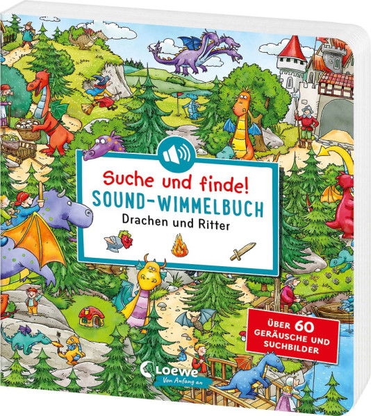 Loewe | Suche und finde! Sound-Wimmelbuch - Drachen und Ritter | 