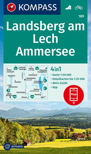 KOMPASS-Karten | KOMPASS Wanderkarte Landsberg am Lech, Ammersee