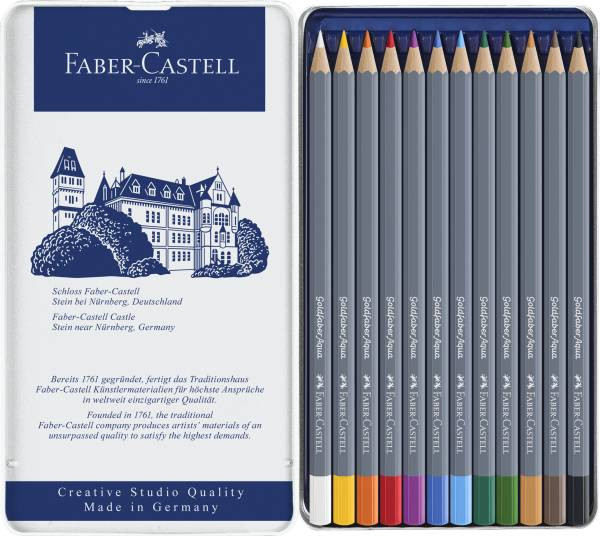 Faber-Castell | Aquastift Goldfaber 12er Metalletui