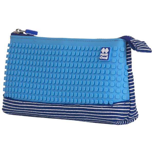 Trendbuzz | Pixie Schlampermäppchen mit Muster | blau gestreift /