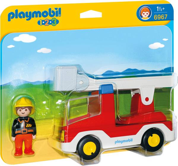 PLAYMOBIL® 1 2 3 Playmobil | Feuerwehrleiterfahrzeug | 6967