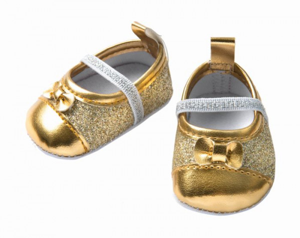 Heless | Pu-Glitzerballerinas, gold, Gr. 38-45cm | 747