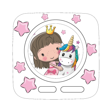 german-toys | Schutzfolie Prinzessin mit Einhorn | passend für die Toniebox 2