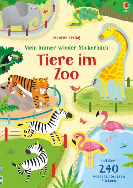 Usborne | Mein Immer-wieder-Stickerbuch: Tiere im Zoo