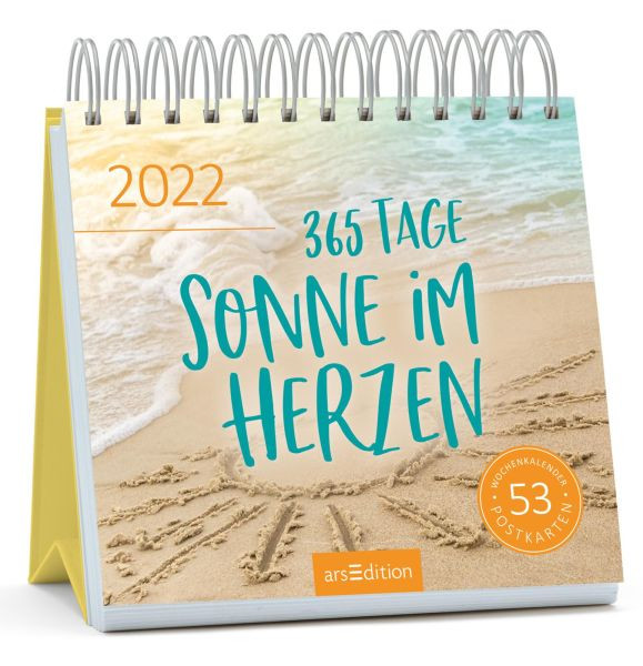 arsEdition | Postkartenkalender 365 Tage Sonne im Herzen 2022 | 