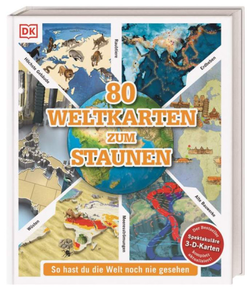 DK Verlag Dorling Kindersley | 80 Weltkarten zum Staunen | 
