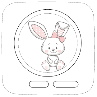 german-toys | Schutzfolie Hase mit Schleife | passend für die Toniebox 2