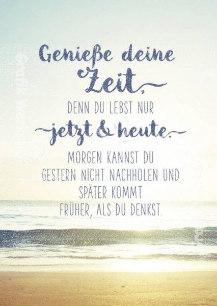Grafik Werkstatt | Postkarte | Genieße deine Zeit...