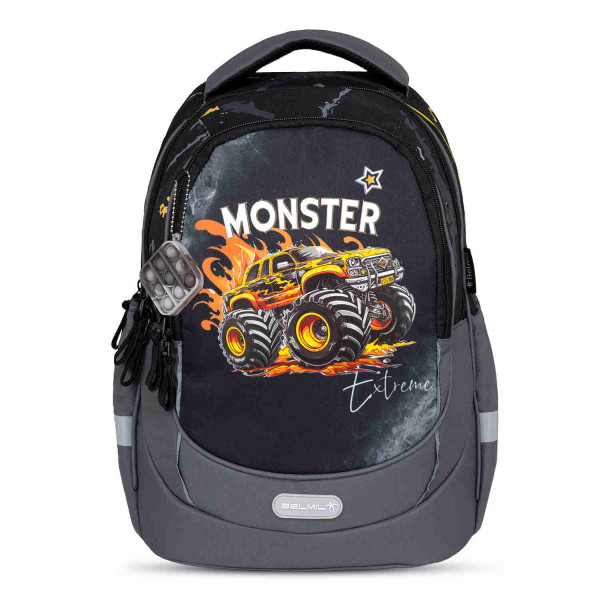 Belmil | Schulrucksack "Monster Truck
" mit Brustgurt  | 338-87/5