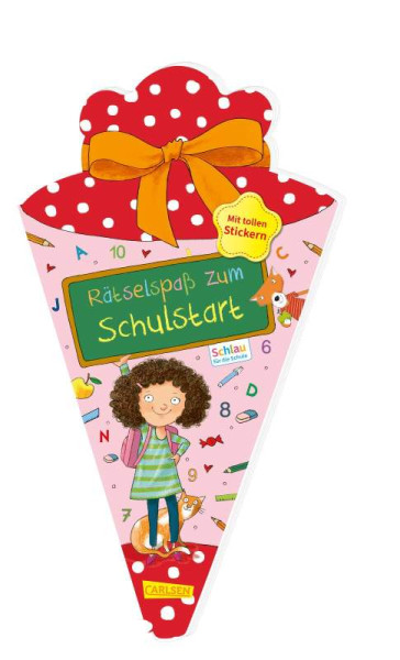 Carlsen | Schlau für die Schule: Rätselspaß zum Schulstart mit Stickern (Schultüte 2023 rosa) | Fuchs, Caroline