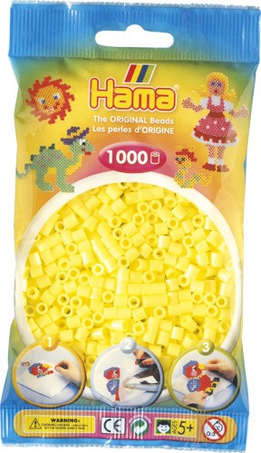 Dan Import | HAMA Perlen pastell Gelb 1000 Stück | 207-43