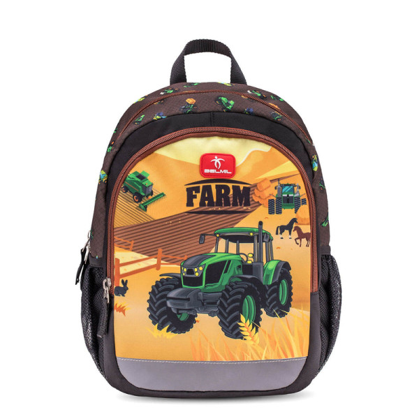 Belmil | Kiddy Plus Kindergartenrucksack "Farm" für 3-6 Jährige Kinder mit Brustgurt | 305-4/A/20