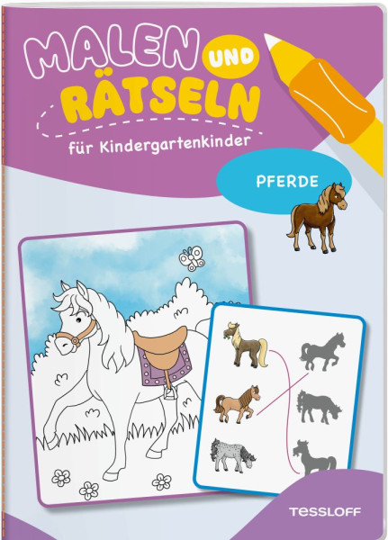 Tessloff Verlag Ragnar Tessloff GmbH & Co. KG | Malen und Rätseln für Kindergartenkinder. Pferde | 