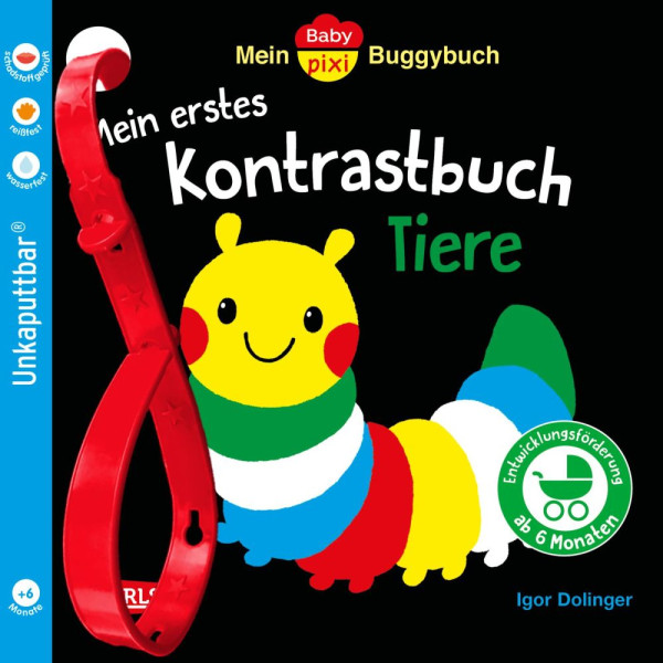 Carlsen | Baby Pixi (unkaputtbar) 163: Mein Baby-Pixi-Buggybuch: Mein erstes Kontrastbuch Tiere ab 6 Monaten | 