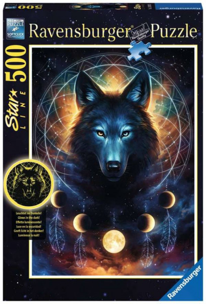 Ravensburger Puzzle | Leuchtender Wolf | 500 Teile