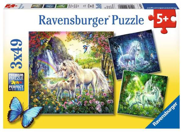 Ravensburger Puzzle | Schöne Einhörner | 3x49 Teile 092918