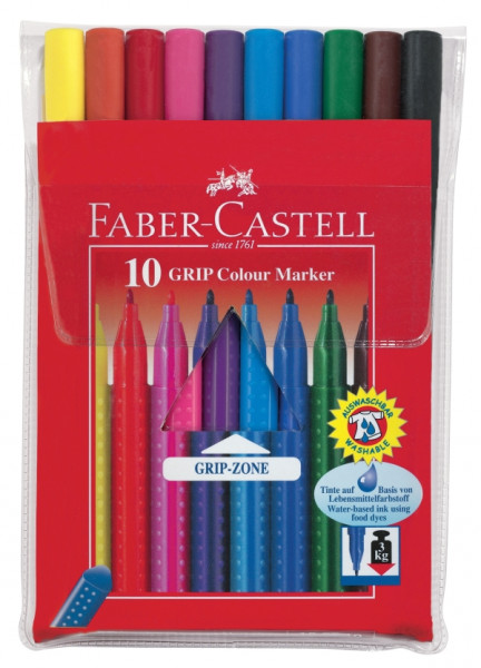 Faber-Castell | Filzstift GRIP Colour Marker 10er  Etui | 155310